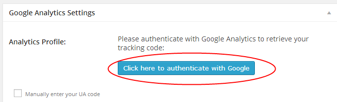 Authenticate Google Analytics
