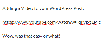 Embed Video In WordPressPost