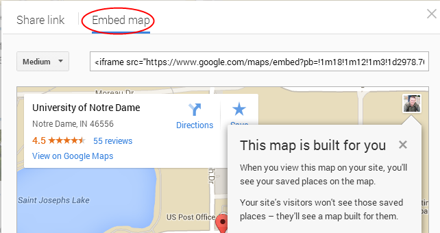 Embed Google Map
