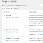 Installed Plugins