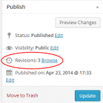 Revisions In WordPress