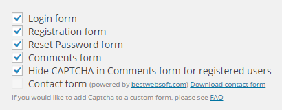 CAPTCHA Forms