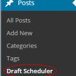 Draft Scheduler Under Posts