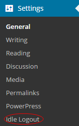 Idle Logout Settings