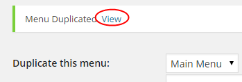 Menu Duplicated View