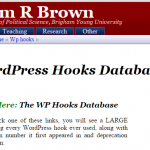 WordPress Hooks Directry
